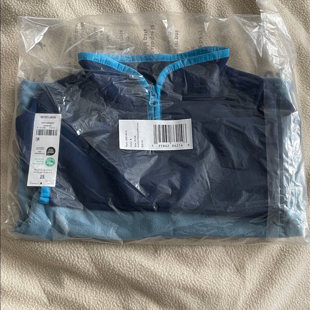 Carter's NWT Boys Size 5T Blue and Light Blue Kids Jacket Fleece - Picture 5 of 5